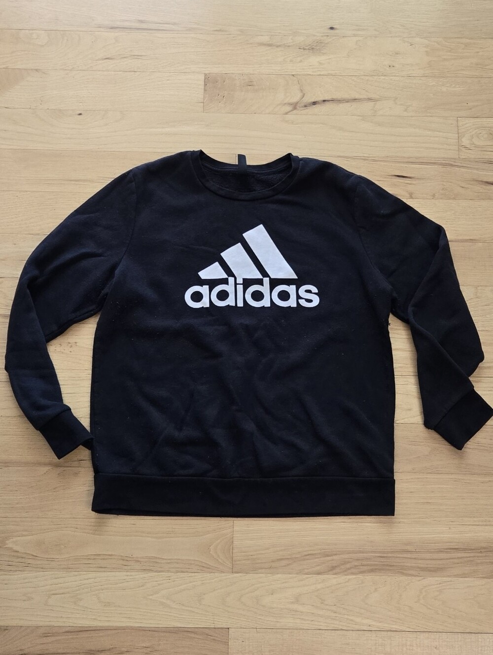 Adidas Golf Black Crewneck Sweatshirt with White Logo